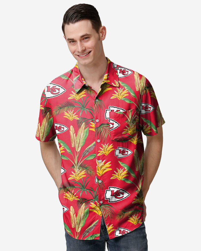 Kansas City Chiefs Victory Vacay Button Up Shirt FOCO S - FOCO.com