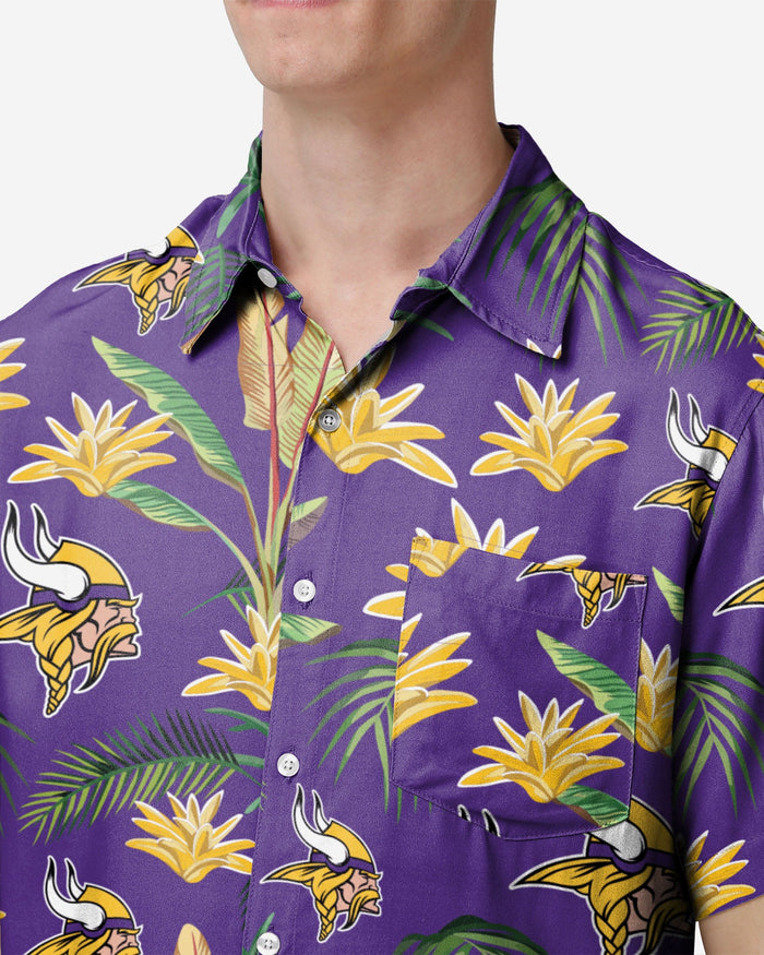 Minnesota Vikings Victory Vacay Button Up Shirt FOCO - FOCO.com