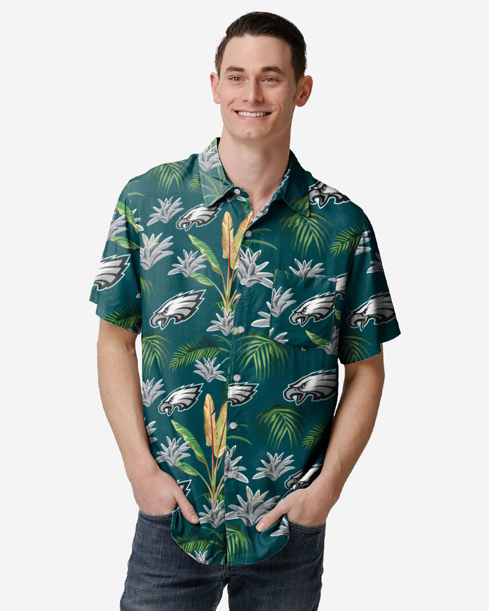 Philadelphia Eagles Victory Vacay Button Up Shirt FOCO S - FOCO.com