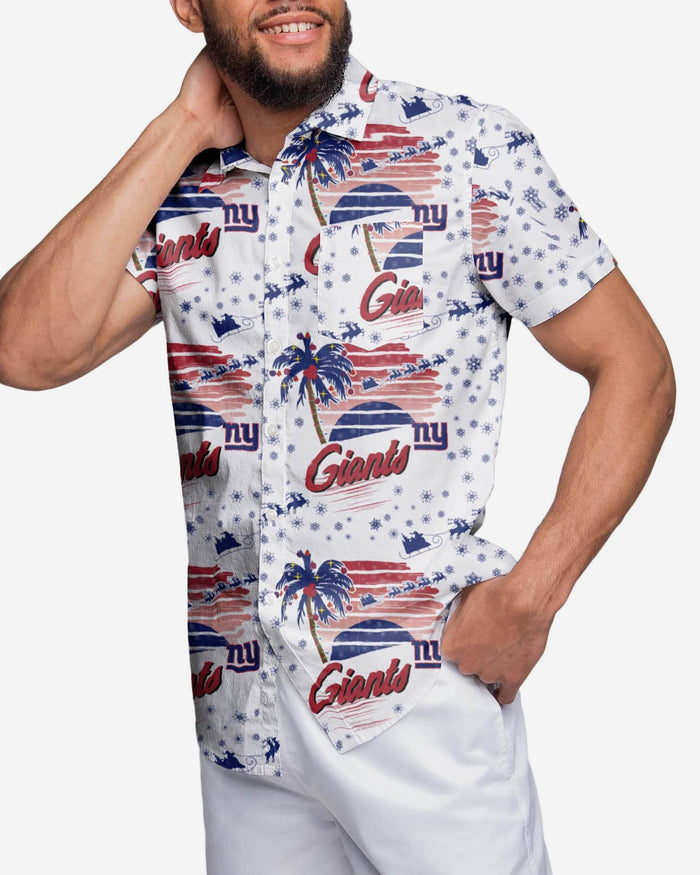 New York Giants Winter Tropical Button Up Shirt FOCO S - FOCO.com