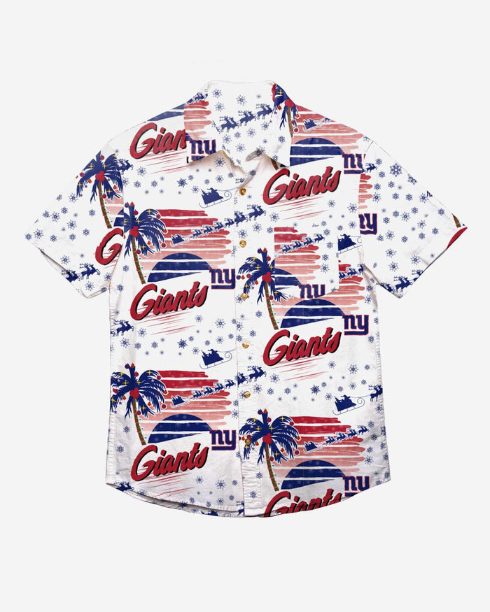 New York Giants Winter Tropical Button Up Shirt FOCO - FOCO.com