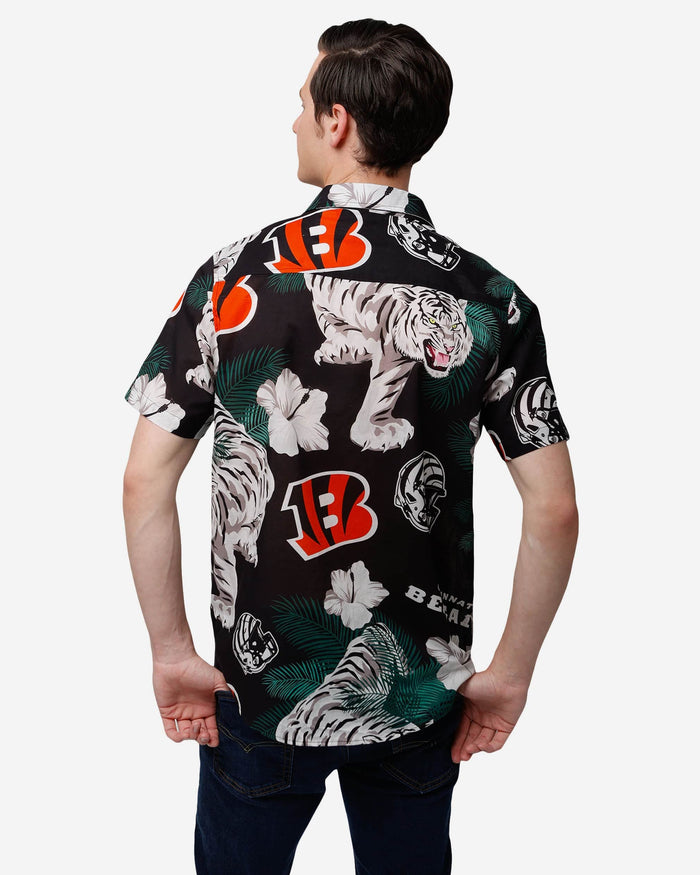 Cincinnati Bengals White Stripe Floral Button Up Shirt FOCO - FOCO.com