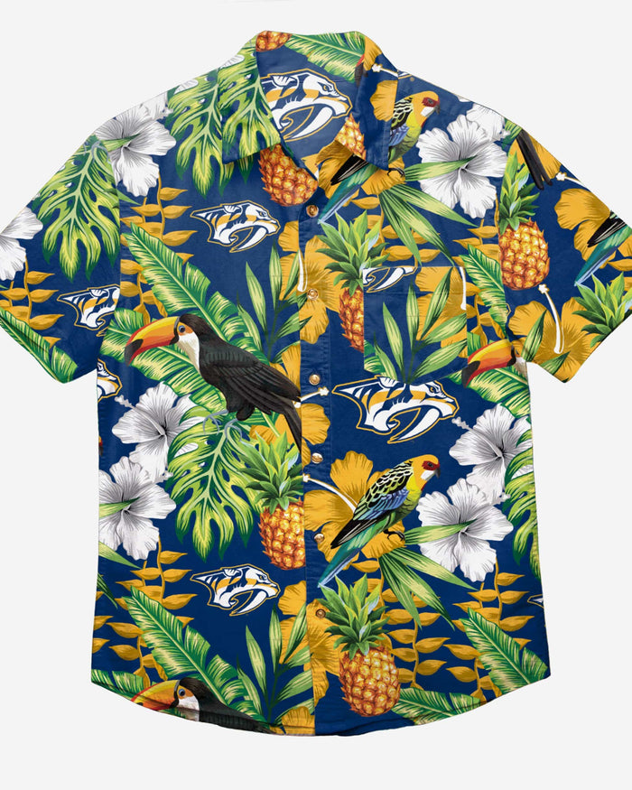 Nashville Predators Floral Button Up Shirt FOCO - FOCO.com