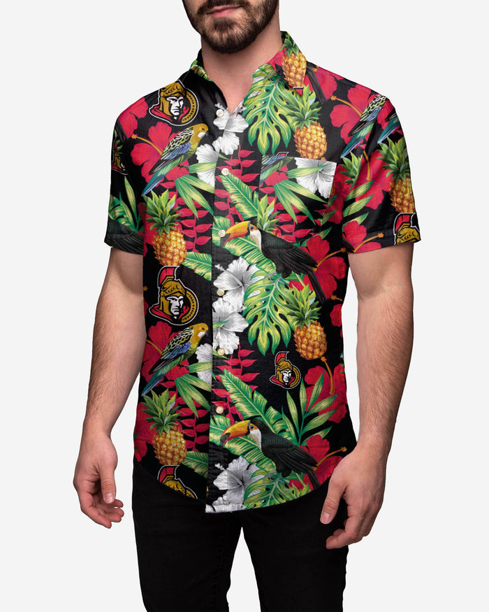 Ottawa Senators Floral Button Up Shirt FOCO S - FOCO.com