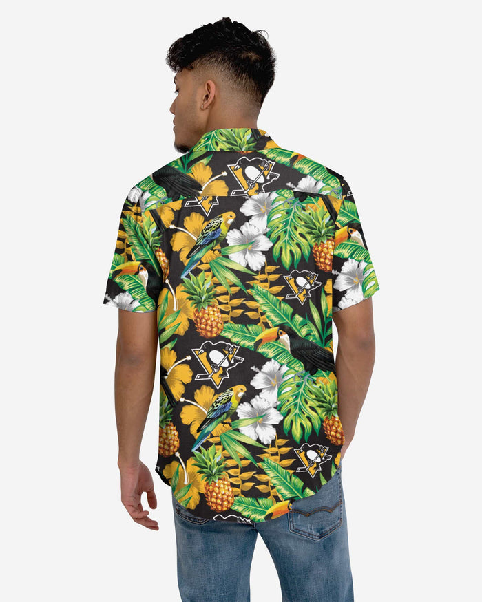 Pittsburgh Penguins Floral Button Up Shirt FOCO - FOCO.com