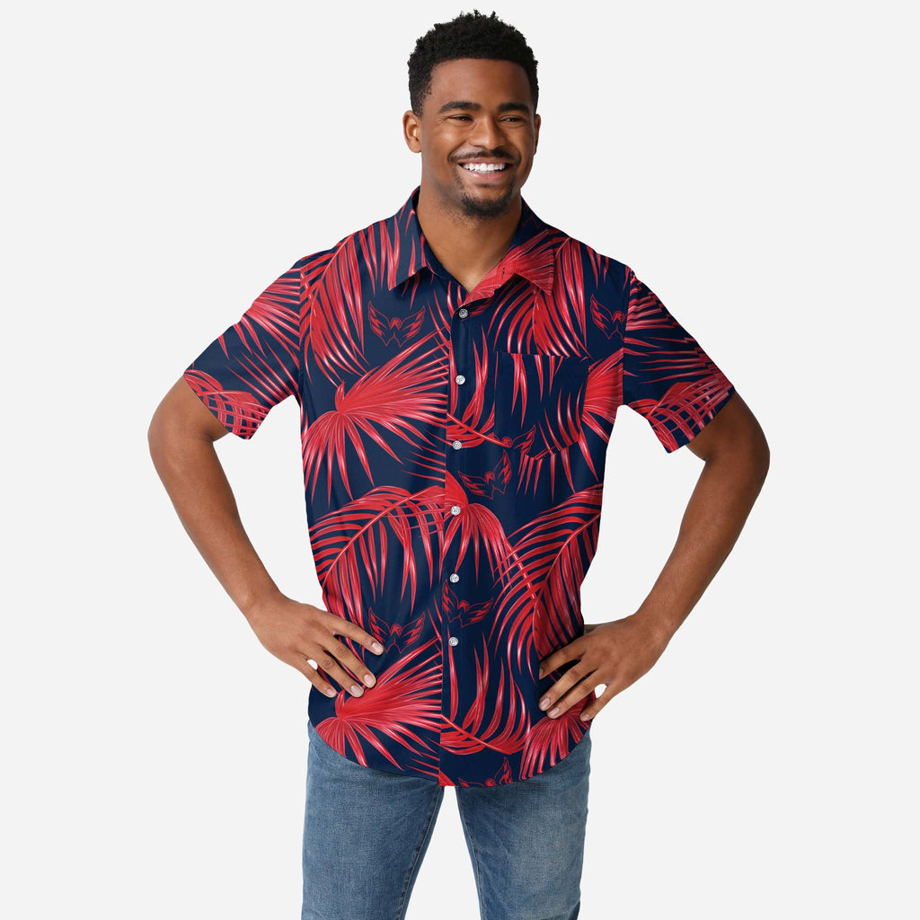 Washington Capitals Hawaiian Button Up Shirt FOCO S - FOCO.com
