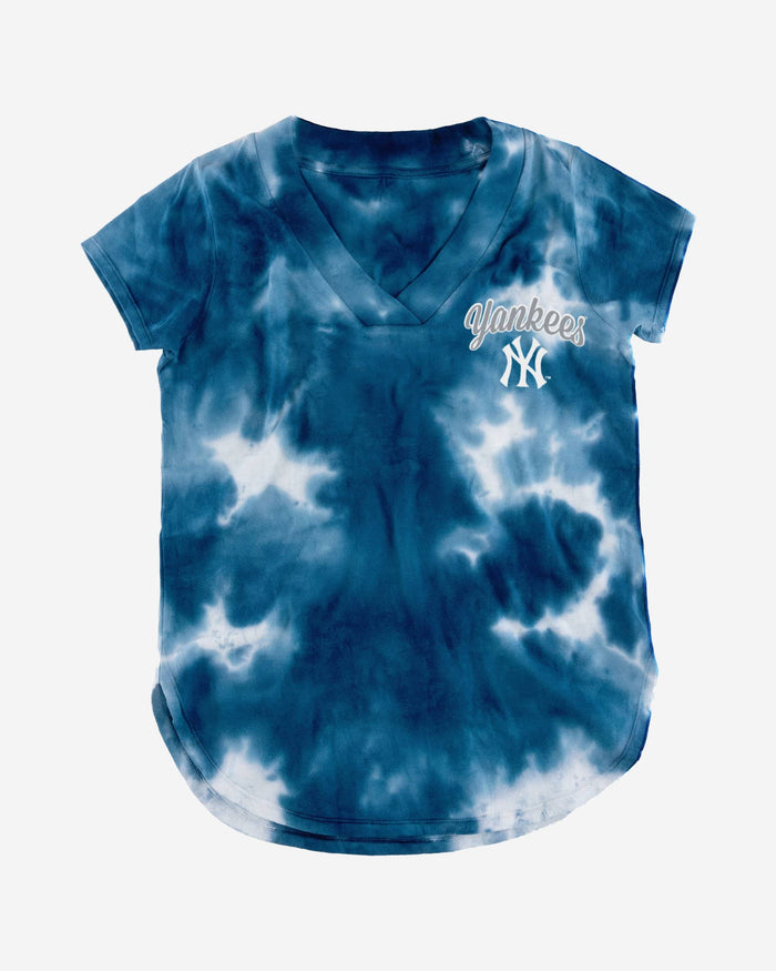 New York Yankees Womens Tie-Dye Rush Oversized T-Shirt FOCO - FOCO.com