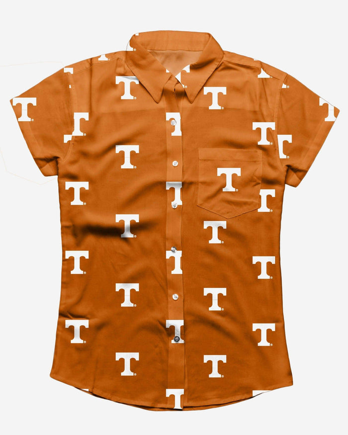 Tennessee Volunteers Logo Blast Womens Button Up Shirt FOCO - FOCO.com