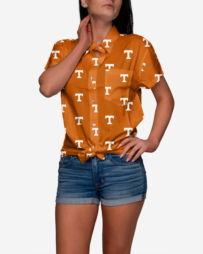Tennessee Volunteers Logo Blast Womens Button Up Shirt FOCO S - FOCO.com
