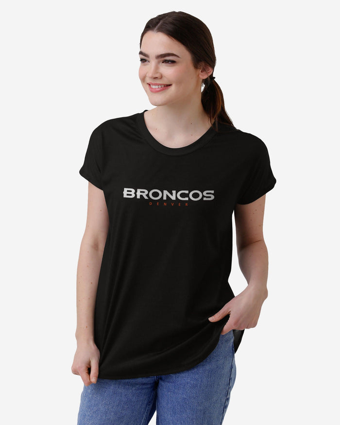 Denver Broncos Womens Wordmark Black Tunic Top FOCO S - FOCO.com