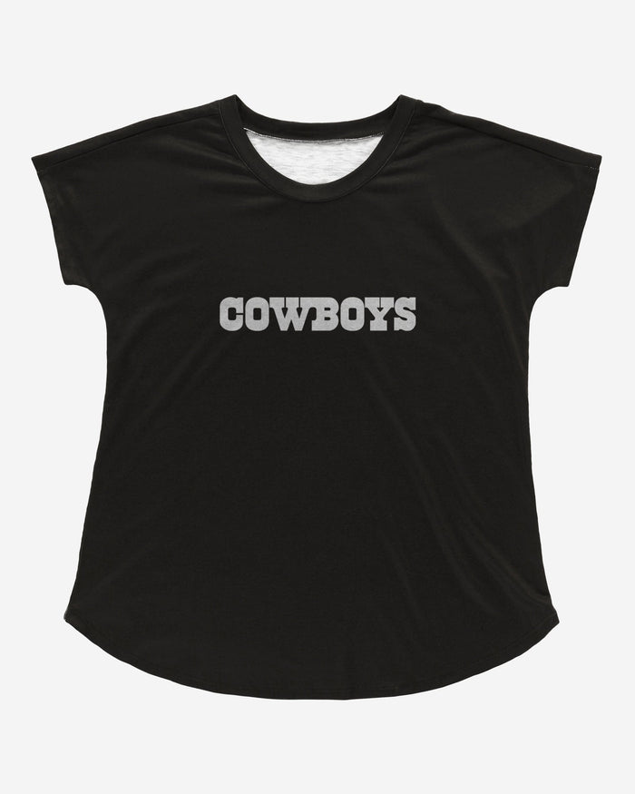 Dallas Cowboys Womens Wordmark Black Tunic Top FOCO - FOCO.com