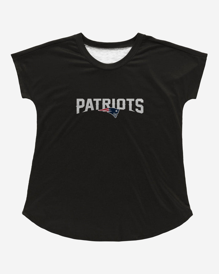 New England Patriots Womens Wordmark Black Tunic Top FOCO - FOCO.com