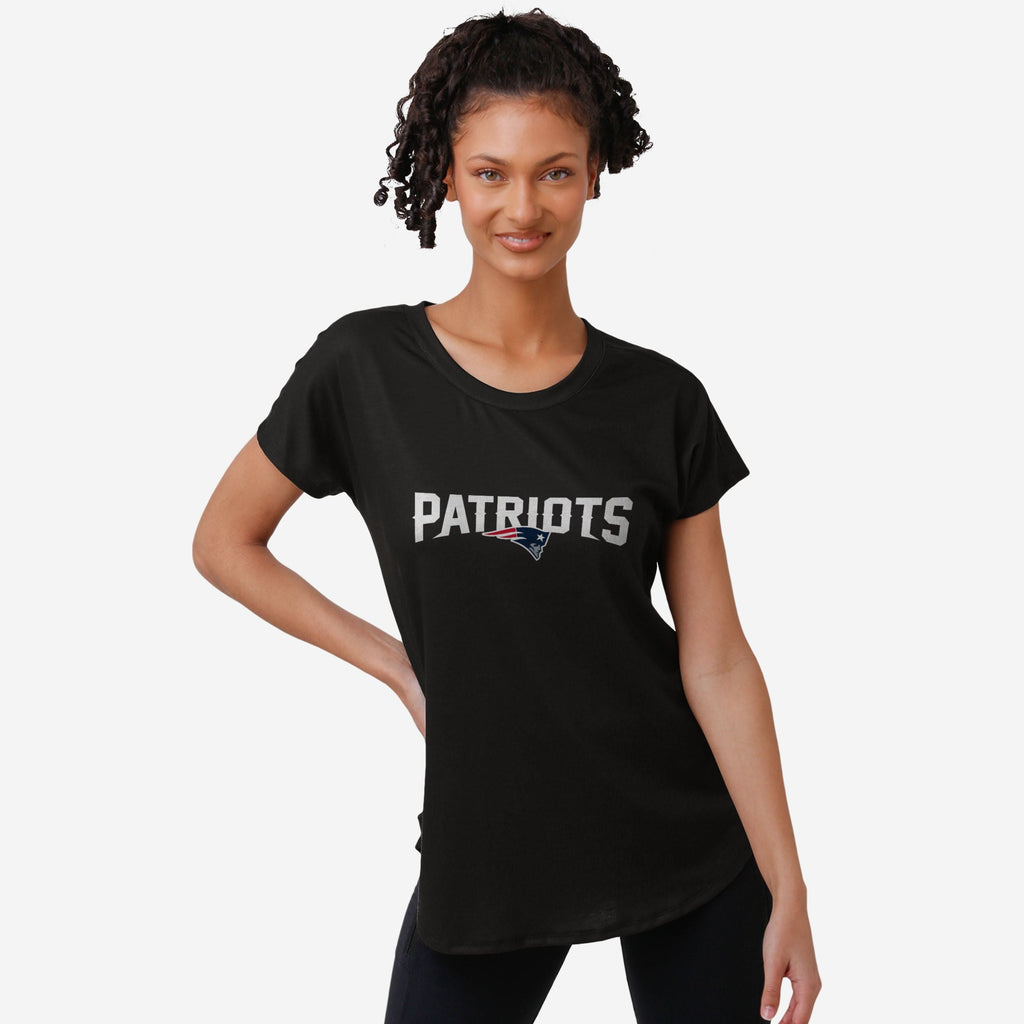 New England Patriots Womens Wordmark Black Tunic Top FOCO S - FOCO.com