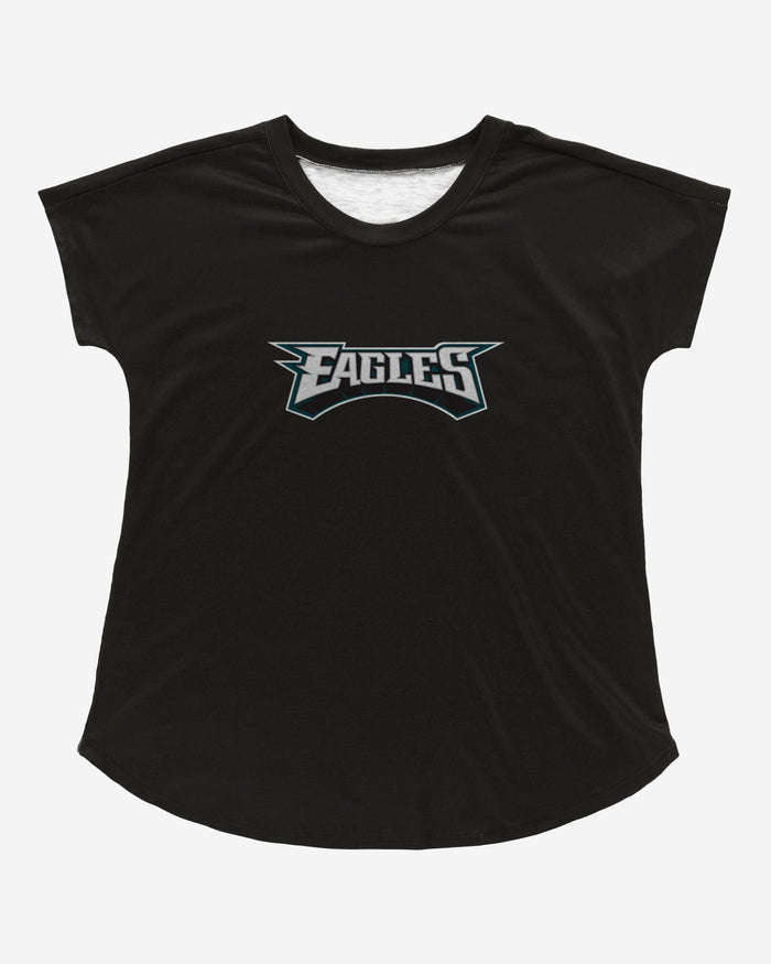 Philadelphia Eagles Womens Wordmark Black Tunic Top FOCO - FOCO.com