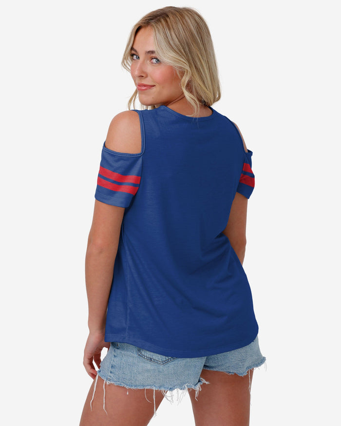 Buffalo Bills Womens Cold Shoulder T-Shirt FOCO - FOCO.com