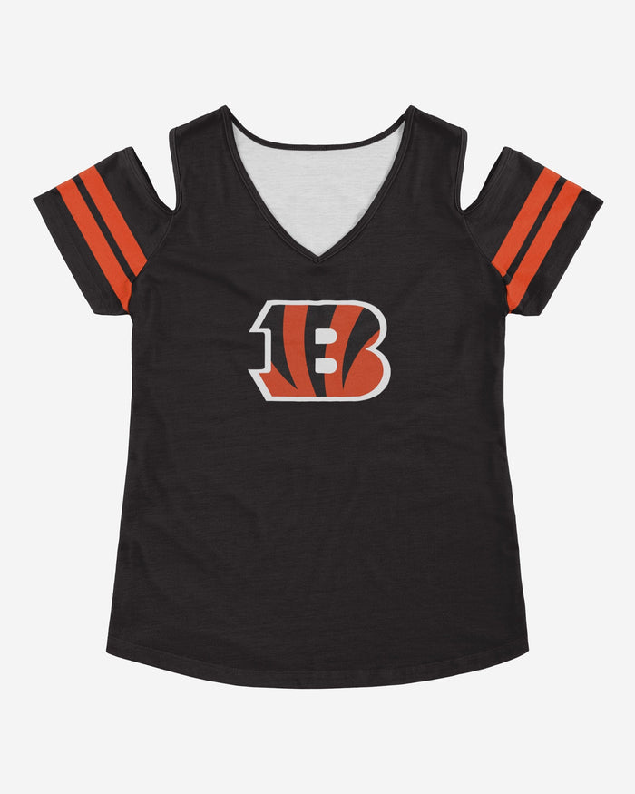 Cincinnati Bengals Womens Cold Shoulder T-Shirt FOCO - FOCO.com