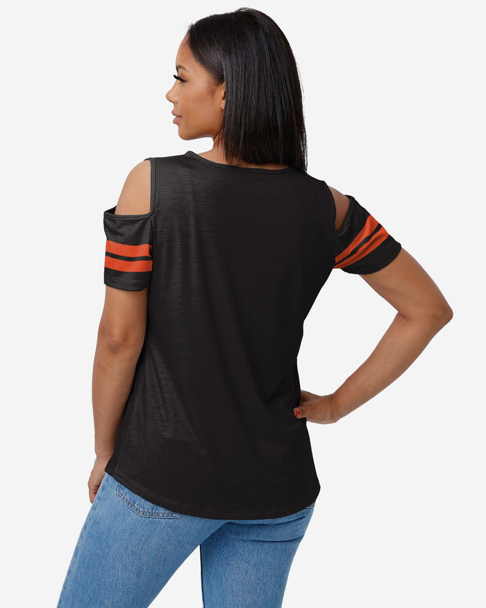 Cincinnati Bengals Womens Cold Shoulder T-Shirt FOCO - FOCO.com