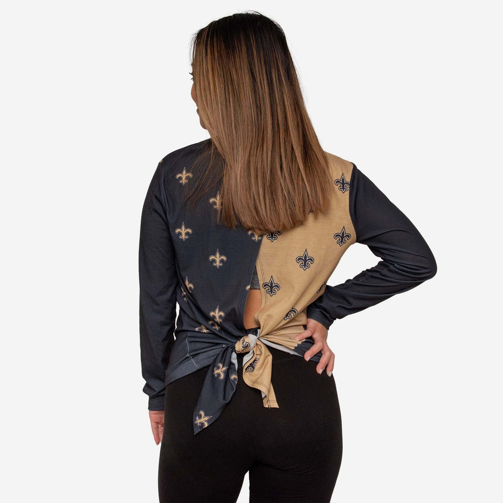 New Orleans Saints Womens Tie-Breaker Long Sleeve Top FOCO S - FOCO.com