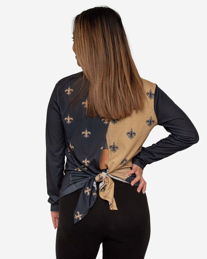 New Orleans Saints Womens Tie-Breaker Long Sleeve Top FOCO S - FOCO.com