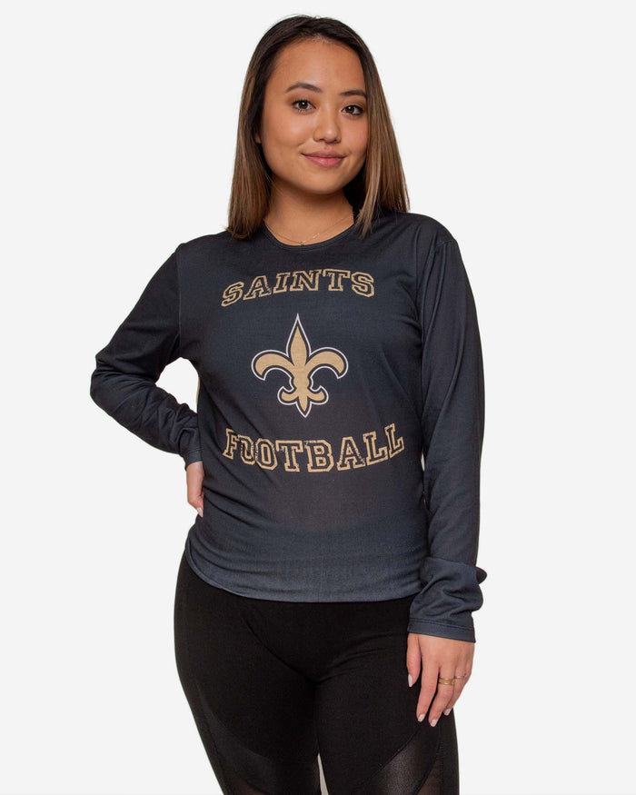 New Orleans Saints Womens Tie-Breaker Long Sleeve Top FOCO - FOCO.com