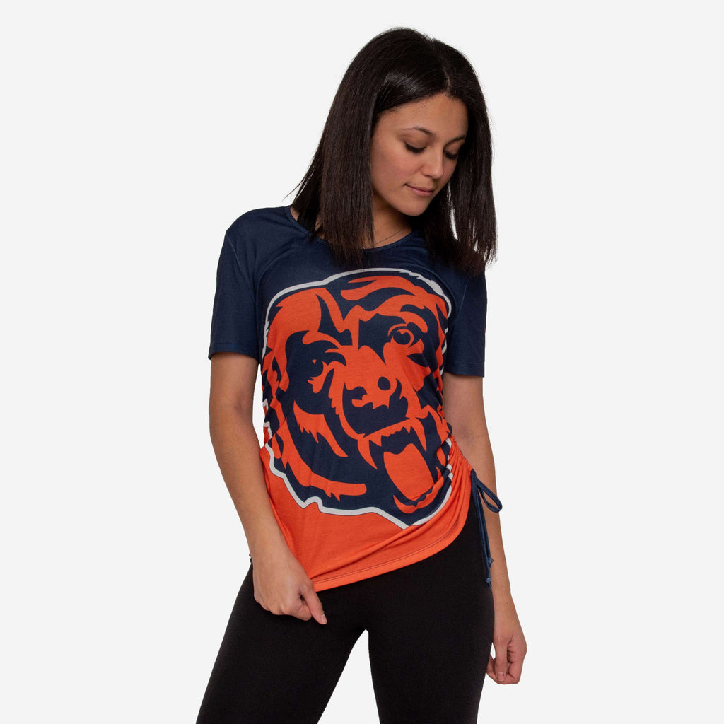 Chicago Bears Womens Ruched Replay Short Sleeve Top FOCO S - FOCO.com