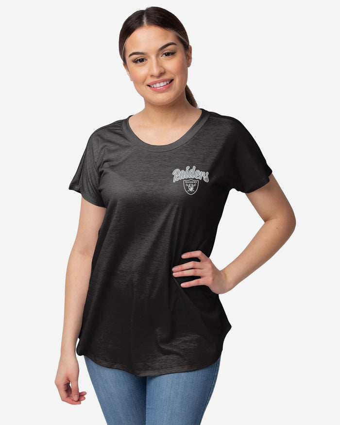 Las Vegas Raiders Womens Script Wordmark Tunic Top FOCO S - FOCO.com