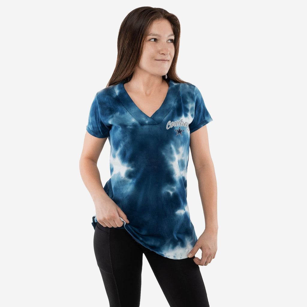 Dallas Cowboys Womens Tie-Dye Rush Oversized T-Shirt FOCO S - FOCO.com