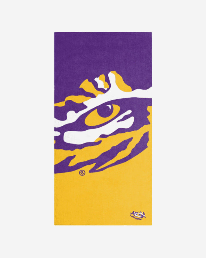 LSU Tigers Big Logo Beach Towel FOCO - FOCO.com