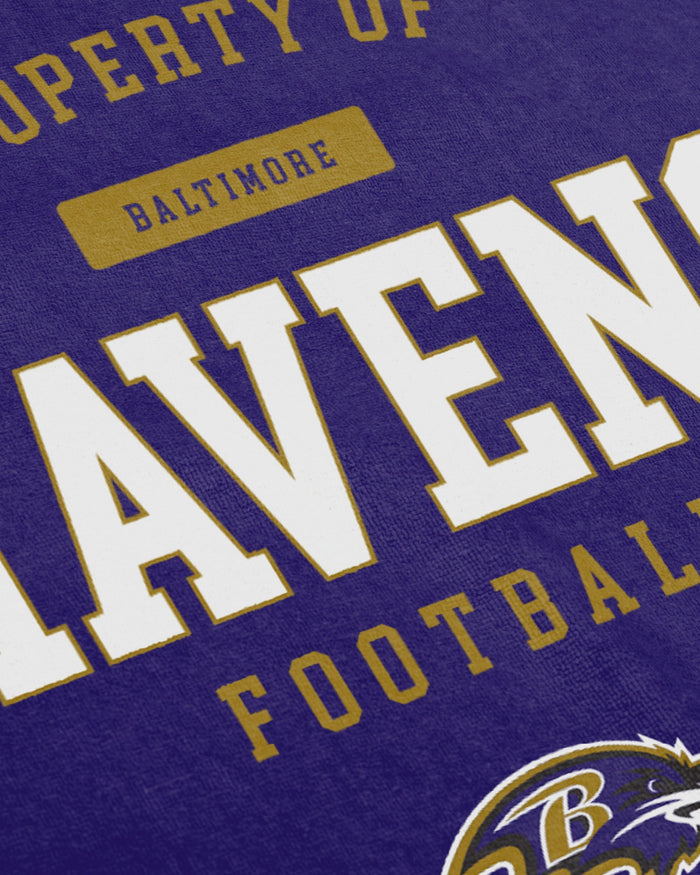 Baltimore Ravens Property Of Beach Towel FOCO - FOCO.com