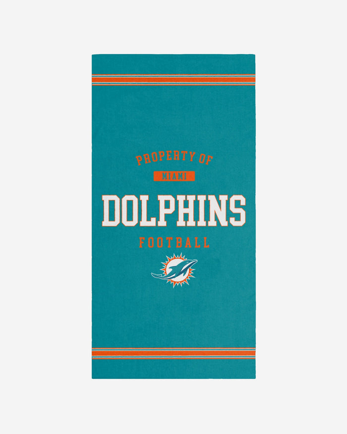 Miami Dolphins Property Of Beach Towel FOCO - FOCO.com