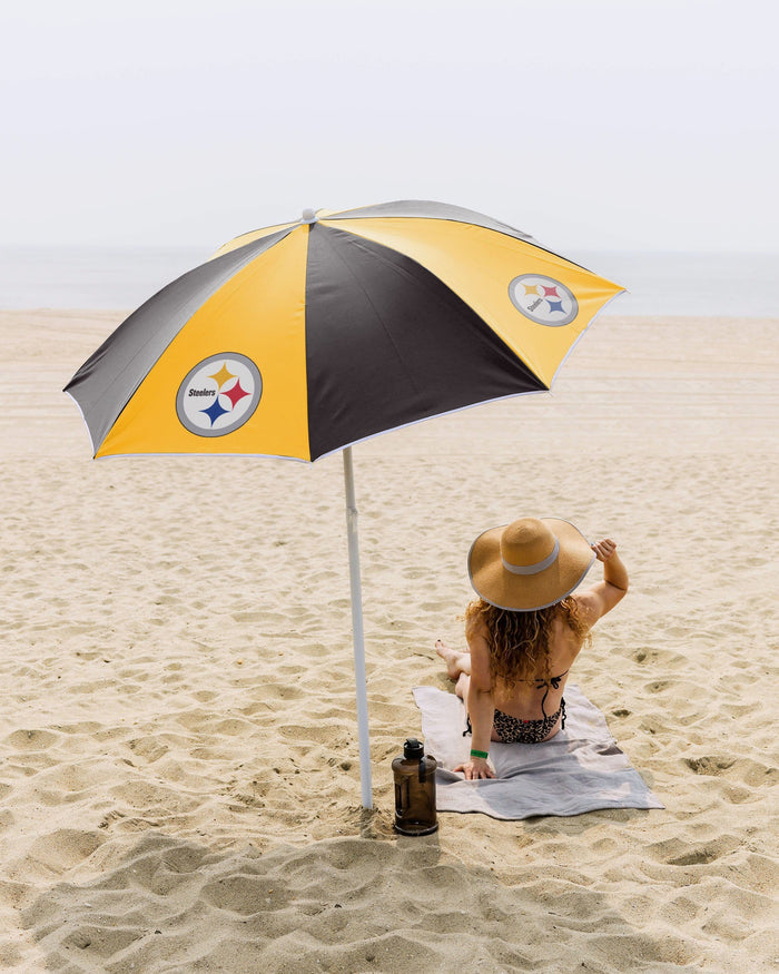 Pittsburgh Steelers Beach Umbrella FOCO - FOCO.com