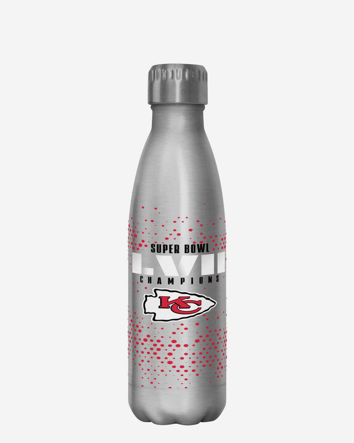 Kansas City Chiefs Super Bowl LVII Champions Gray Digital 17 oz Stainless Steel Bottle FOCO - FOCO.com
