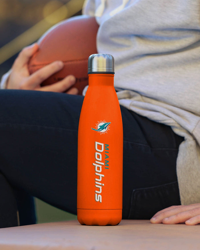 Miami Dolphins Wordmark Chill Water Bottle FOCO - FOCO.com