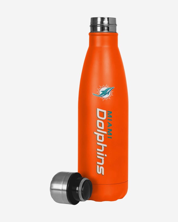 Miami Dolphins Wordmark Chill Water Bottle FOCO - FOCO.com