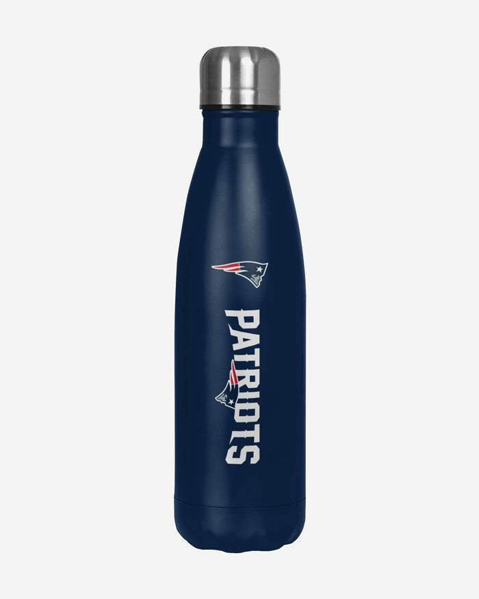 New England Patriots Wordmark Chill Water Bottle FOCO - FOCO.com