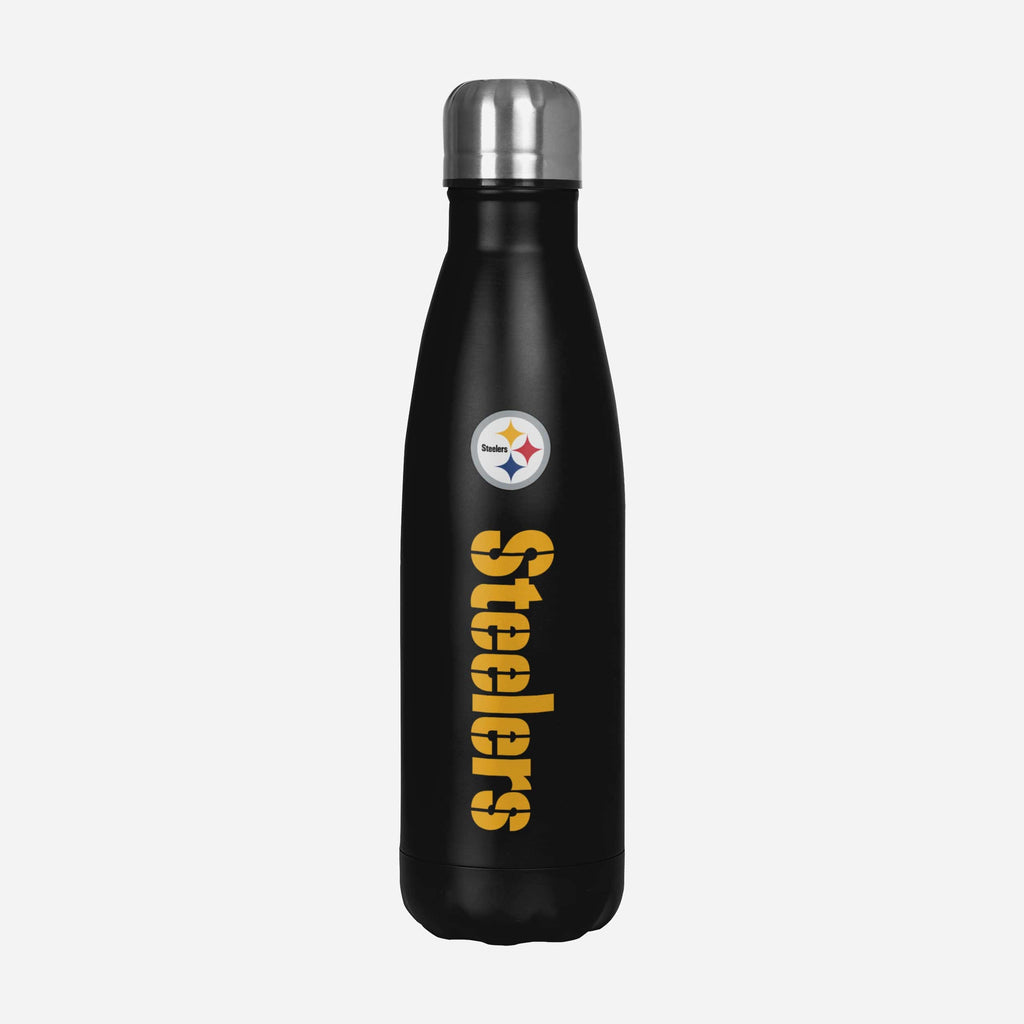 Pittsburgh Steelers Wordmark Chill Water Bottle FOCO - FOCO.com