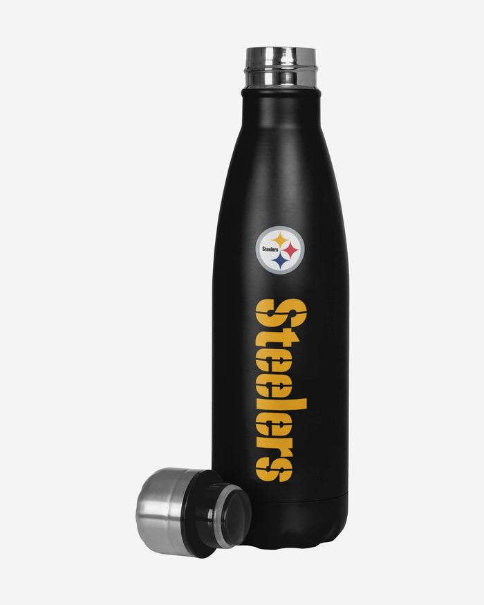 Pittsburgh Steelers Wordmark Chill Water Bottle FOCO - FOCO.com