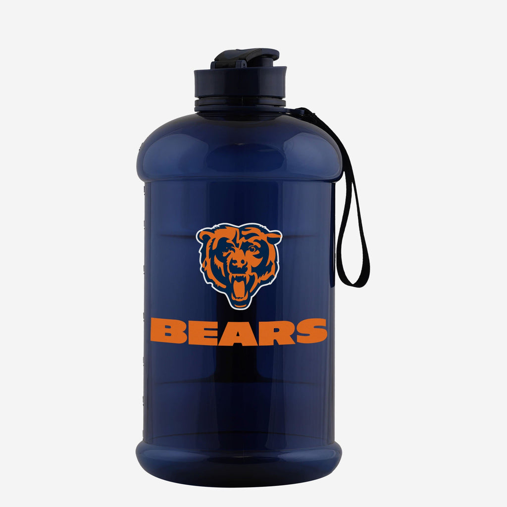 Chicago Bears Large Team Color Clear Sports Bottle FOCO - FOCO.com