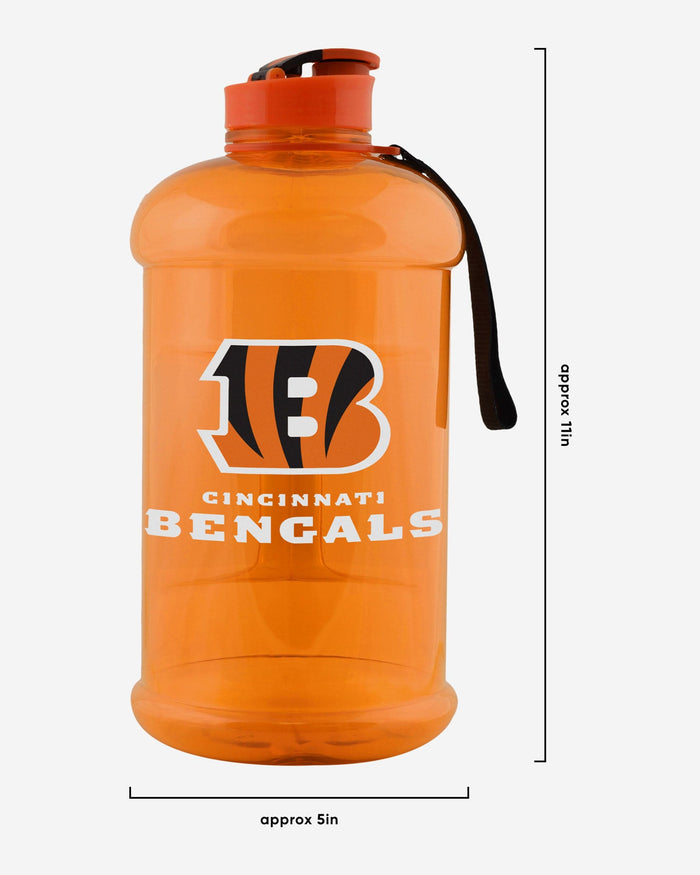 Cincinnati Bengals Large Team Color Clear Sports Bottle FOCO - FOCO.com