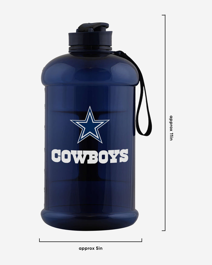 Dallas Cowboys Large Team Color Clear Sports Bottle FOCO - FOCO.com