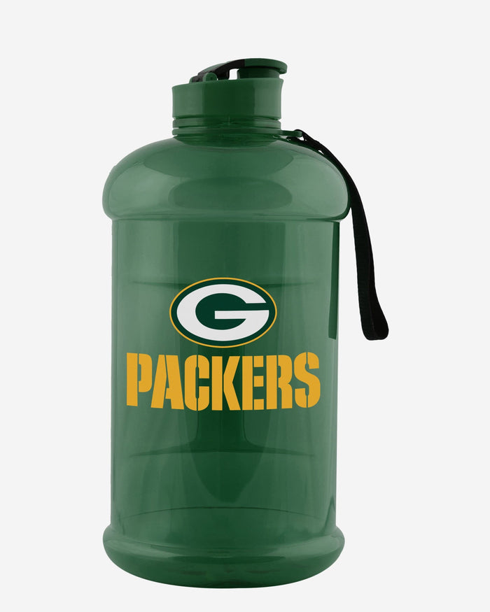Green Bay Packers Large Team Color Clear Sports Bottle FOCO - FOCO.com