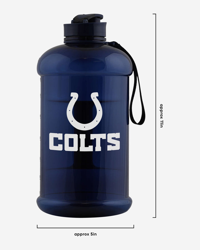 Indianapolis Colts Large Team Color Clear Sports Bottle FOCO - FOCO.com