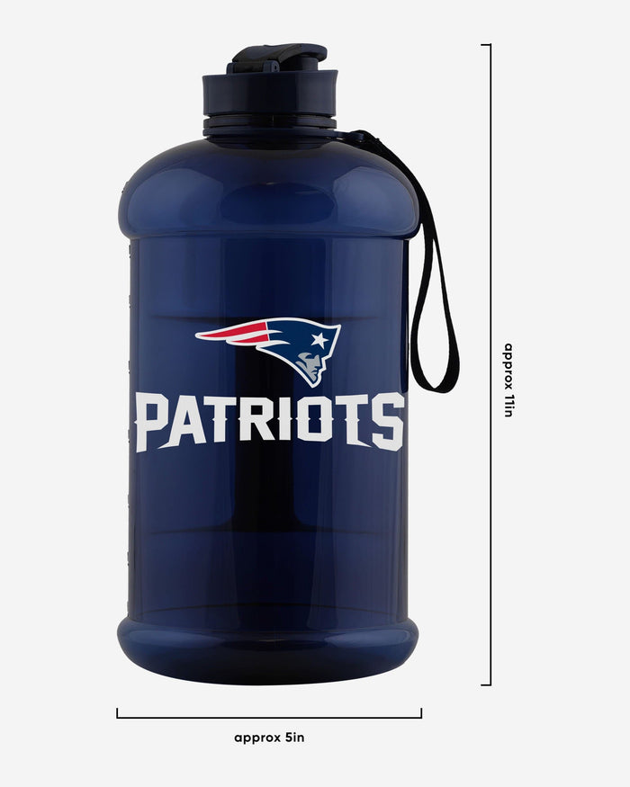 New England Patriots Large Team Color Clear Sports Bottle FOCO - FOCO.com