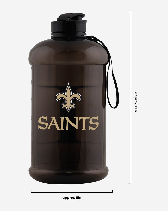 New Orleans Saints Large Team Color Clear Sports Bottle FOCO - FOCO.com