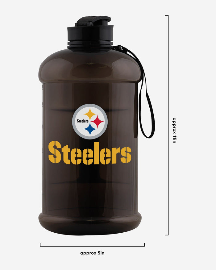 Pittsburgh Steelers Large Team Color Clear Sports Bottle FOCO - FOCO.com