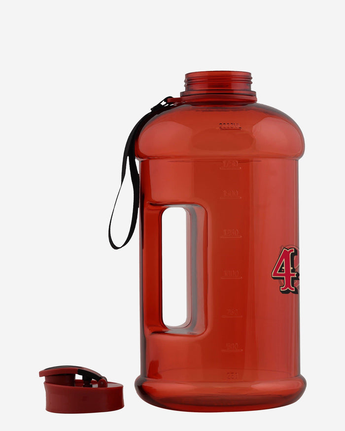 San Francisco 49ers Large Team Color Clear Sports Bottle FOCO - FOCO.com