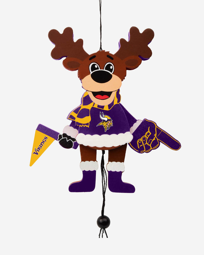 Minnesota Vikings Cheering Reindeer Ornament FOCO - FOCO.com