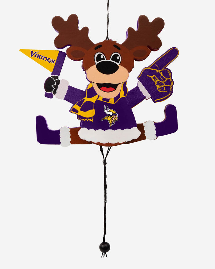 Minnesota Vikings Cheering Reindeer Ornament FOCO - FOCO.com