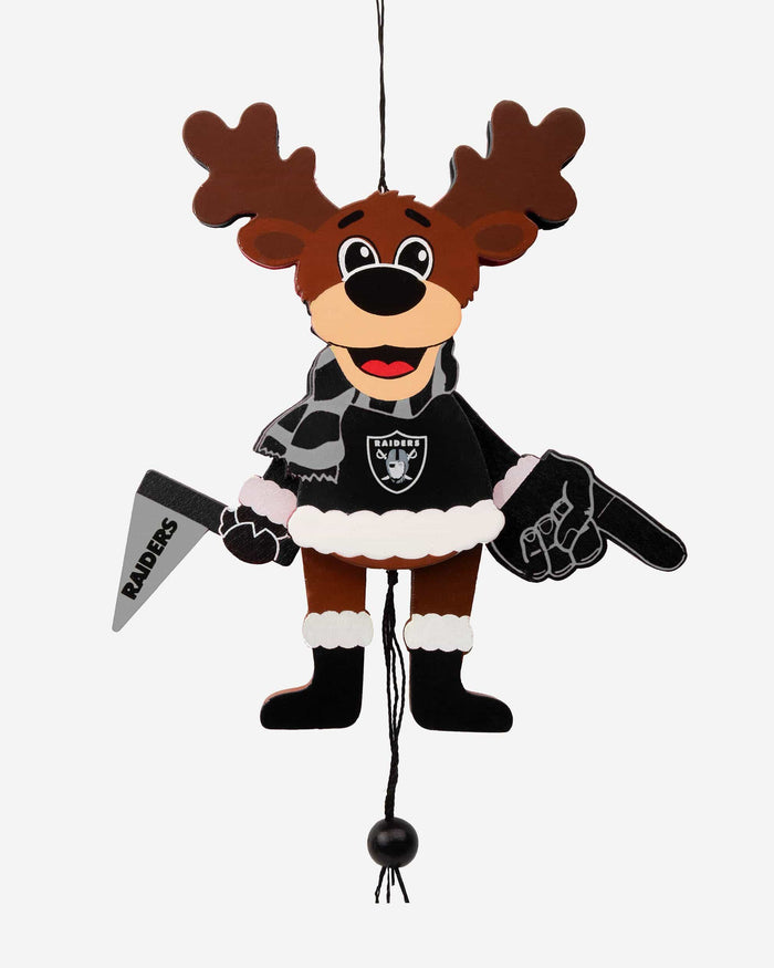 Las Vegas Raiders Cheering Reindeer Ornament FOCO - FOCO.com