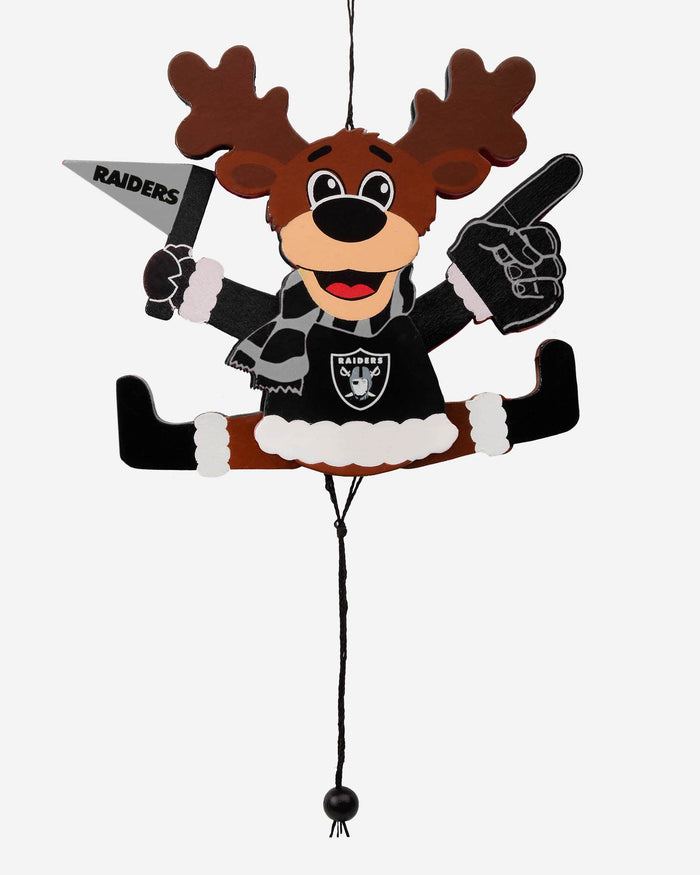 Las Vegas Raiders Cheering Reindeer Ornament FOCO - FOCO.com